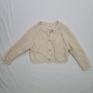 Cat & Jack Cream Knit Cardigan Sweater Size 3T